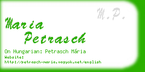 maria petrasch business card